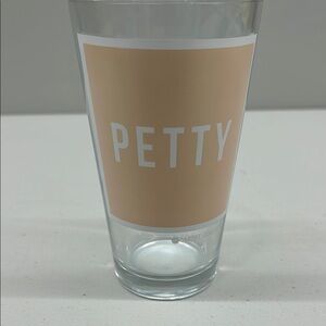 Clear Glass with Beige 'PETTY' Design